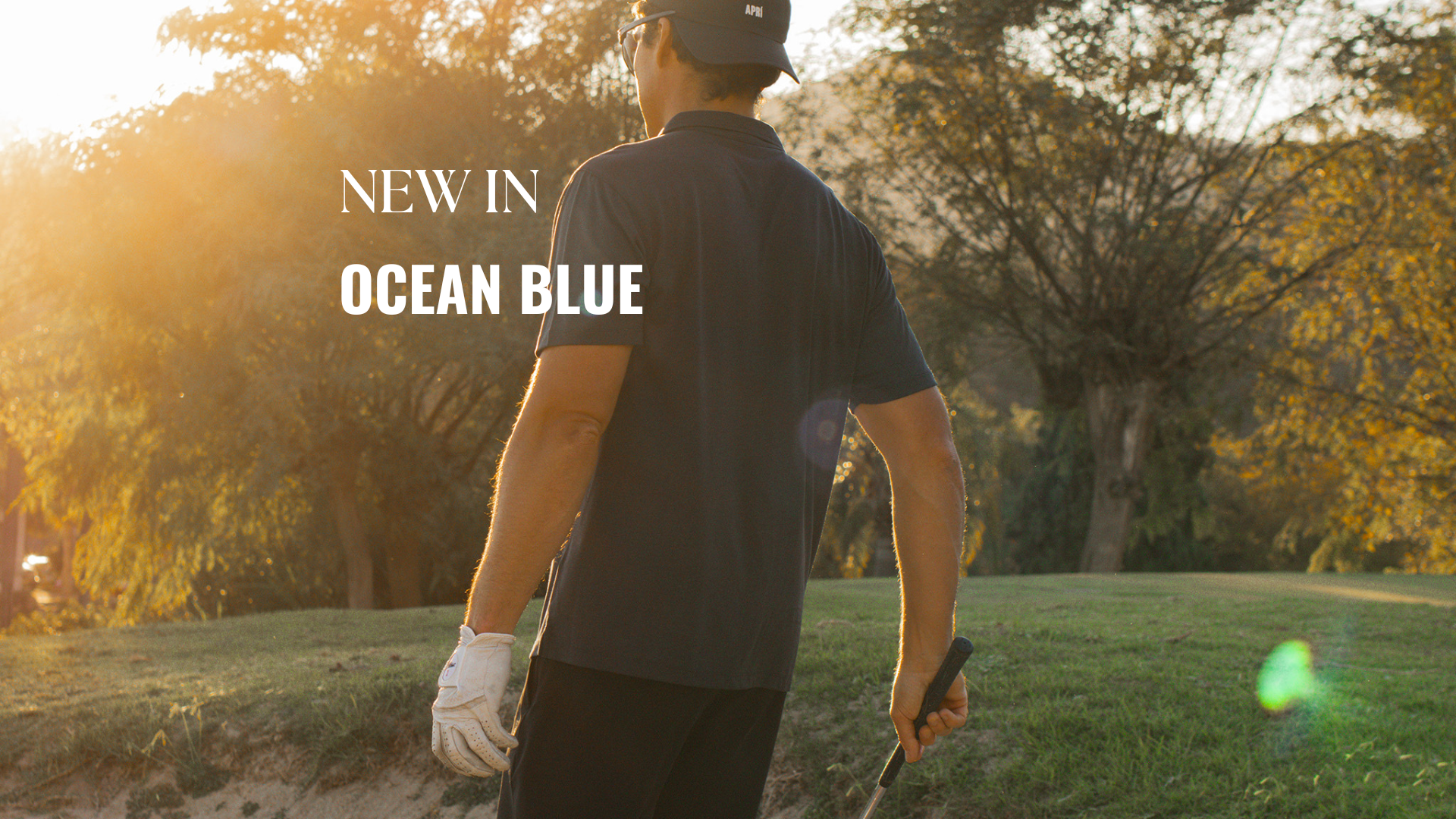 APRÍ Sportswear Ocean Blue Lyocell Polo